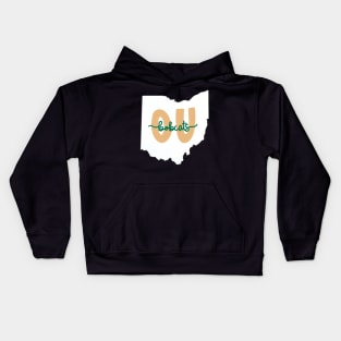 OU Bobcats White Ohio Kids Hoodie